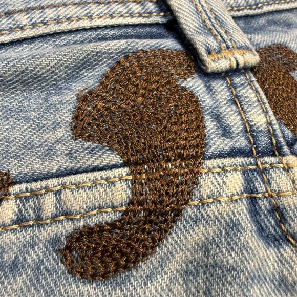 G-Star RAW Denim Jeans Embroidered Logo Blue Cotton Stretch 32x29 - Picture 3 of 11